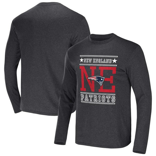 Men's New England Patriots Heathered Charcoal x Darius Rucker Collection Long Sleeve T-Shirt